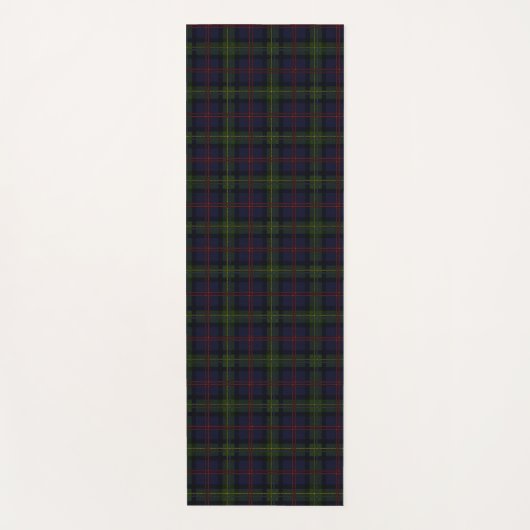 Pset Clan Malcolm Paars Green Black Check Tartan Yogamat (Voorkant)