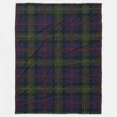 Pset Clan Malcolm Tartan Black Paars Pattern Fleece Deken (Voorkant)