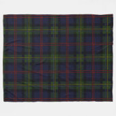 Pset Clan Malcolm Tartan Black Paars Pattern Fleece Deken (Voorkant (Horizontaal))