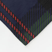 Pset Clan Malcolm Tartan Black Paars Pattern Fleece Deken (Hoek)