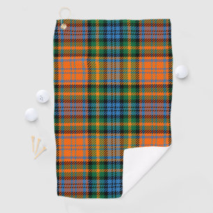 Pset Clan Murray Oranje Blue Green Check Tartan Golfhanddoek