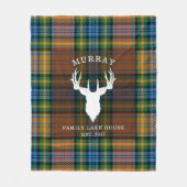 Pset Clan Murray Tartan Family Lake House Fleece Deken (Voorkant)