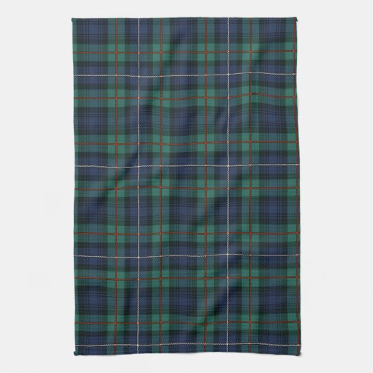 Pset Clan Robertson Tartan Green Paarse Check Theedoek (Verticaal)