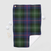 Pset Clan Sutherland Paars Black Check Tartan Golfhanddoek (Insitu)