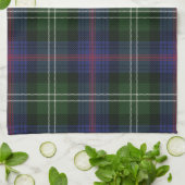 Pset Clan Sutherland Paars Black Check Tartan Theedoek (Gevouwen)