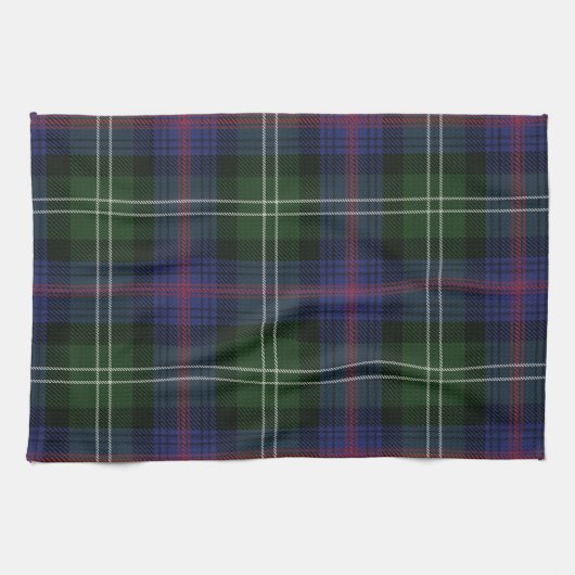 Pset Clan Sutherland Paars Black Check Tartan Theedoek (Horizontaal)