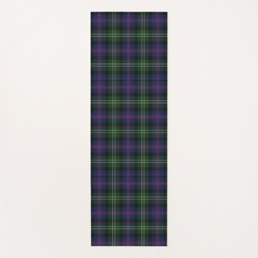 Pset Clan Sutherland Paars Black Check Tartan Yogamat (Voorkant)