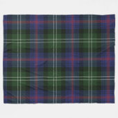 Pset Clan Sutherland Tartan Green Paars Check Fleece Deken (Voorkant (Horizontaal))
