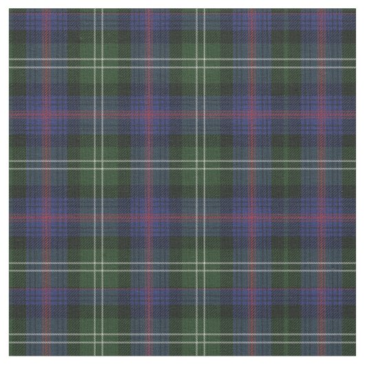 Pset Clan Sutherland Tartan Green Paars Check Stof (Close Up)
