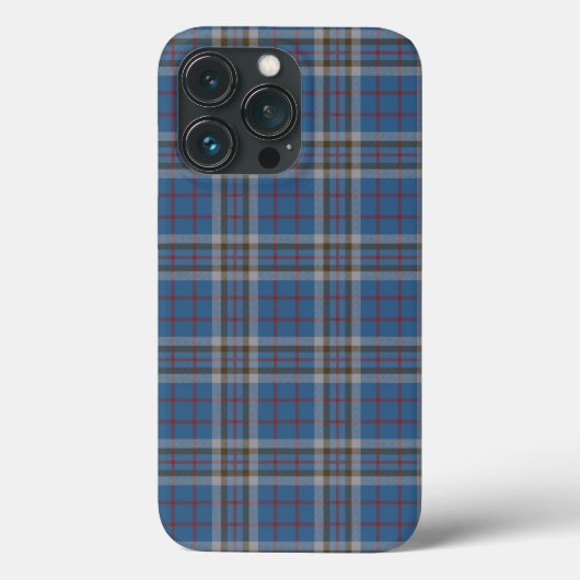Pset Clan Thompson Gray Blue Check Tartan Case-Mate iPhone Case (Achterkant)