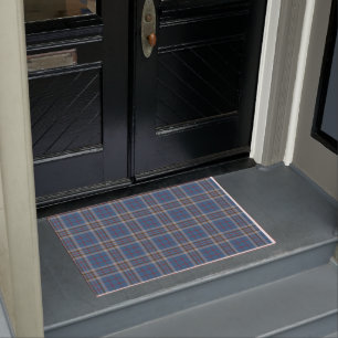 Pset Clan Thompson Gray Blue Check Tartan Deurmat