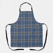 Pset Clan Thompson Gray Blue Check Tartan Schort (Voorkant)
