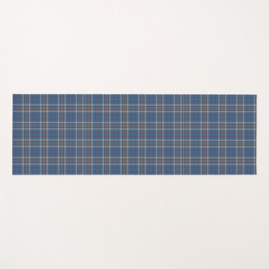 Pset Clan Thompson Gray Blue Check Tartan Yogamat (Voorkant (horizontaal))