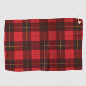 Pset Clan Wallace Red Black Check Tartan Golfhanddoek (Horizontaal)