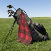 Pset Clan Wallace Red Black Check Tartan Golfhanddoek (Groen)