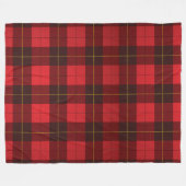 Pset Clan Wallace Scottish Tartan Red Black Check Fleece Deken (Voorkant (Horizontaal))
