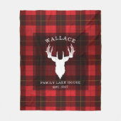 Pset Clan Wallace Tartan Family Lake House Fleece Deken (Voorkant)