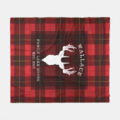 Pset Clan Wallace Tartan Family Lake House Fleece Deken (Voorkant (Horizontaal))