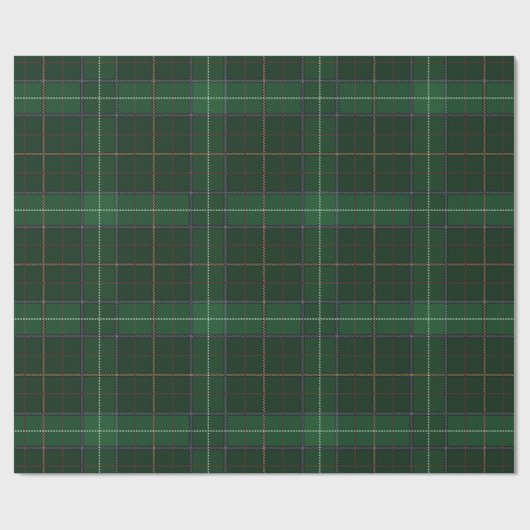 Pset Clan Walsh Tartan Green White Check Patroon Cadeaupapier (Vlak)