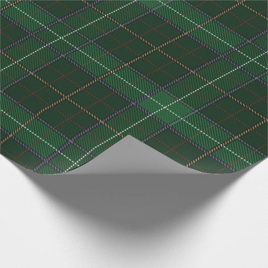 Pset Clan Walsh Tartan Green White Check Patroon Cadeaupapier (Hoek)
