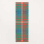 Pset Clan Wilson Oranje Turquoise Check Tartan Yogamat (Voorkant)