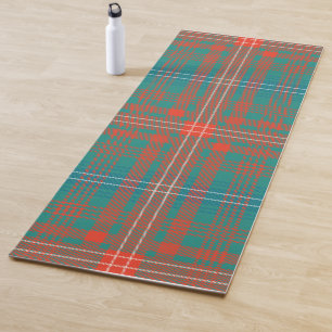 Pset Clan Wilson Oranje Turquoise Check Tartan Yogamat