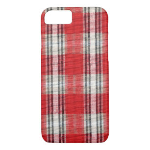 Pset Cozy Red en White  Winter Abstract iPhone 8/7 Hoesje