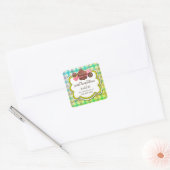 Pset Cupcake Cake Poppen Cookie Packaging Square S Vierkante Sticker (Envelop)