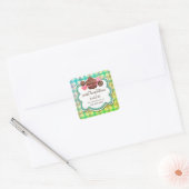 Pset Cupcake Cookie Cookie Packaging Pop Vierkante Sticker (Envelop)