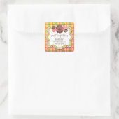 Pset Cupcake Cookie Cookie Packaging Pop Vierkante Sticker (Tas)
