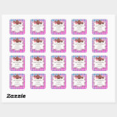 Pset Cupcake Cookie Cookie Packaging Pop Vierkante Sticker (Vel)