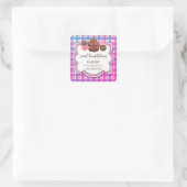 Pset Cupcake Cookie Cookie Packaging Pop Vierkante Sticker (Tas)
