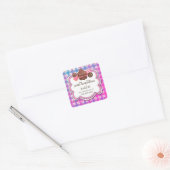Pset Cupcake Cookie Cookie Packaging Pop Vierkante Sticker (Envelop)