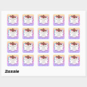Pset Cupcake Cookie Cookie Packaging Pop Vierkante Sticker (Vel)