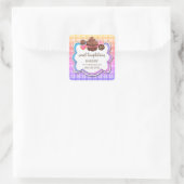 Pset Cupcake Cookie Cookie Packaging Pop Vierkante Sticker (Tas)