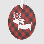 Pset Dachshund-kerstboomversiering Ornament (voorkant)