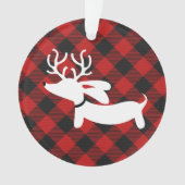 Pset Dachshund-kerstboomversiering Ornament (voorkant)