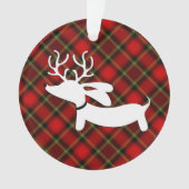 Pset Dachshund-kerstboomversiering Ornament (voorkant)