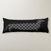 Pset Dachshund op Black Lichaamskussen (Voorkant)