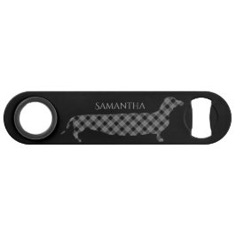 Pset Dachshund op Black Speed Flessenopener