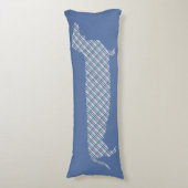 Pset Dachshund op Blue Lichaamskussen (Voorkant Verticaal)