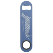 Pset Dachshund op Blue Personalized Speed Flessenopener (Voorkant)