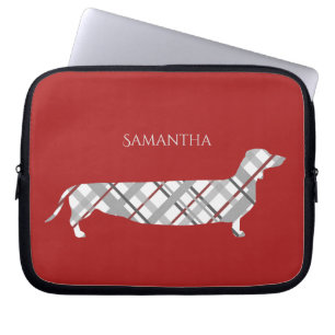 Pset Dachshund op Red Laptop Sleeve
