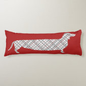 Pset Dachshund op Red Lichaamskussen (Voorkant)