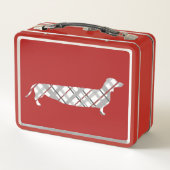 Pset Dachshund op Red Personalized (Achterkant)