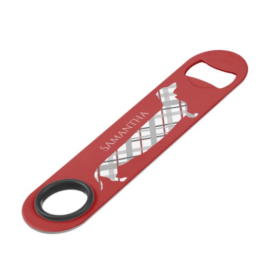 Pset Dachshund op Red Speed Flessenopener (Voorkant Gekanteld)