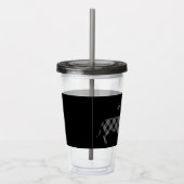 Pset Dachshund op zwart-persoonlijk Acryl Drinkbeker (Rechts)