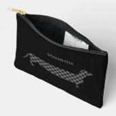 Pset Dachshund op zwart-persoonlijk Etui (Open)