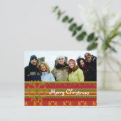 Pset Damask Merry-Briefkaart voor kerstmis Feestdagenkaart (Staand voorkant)