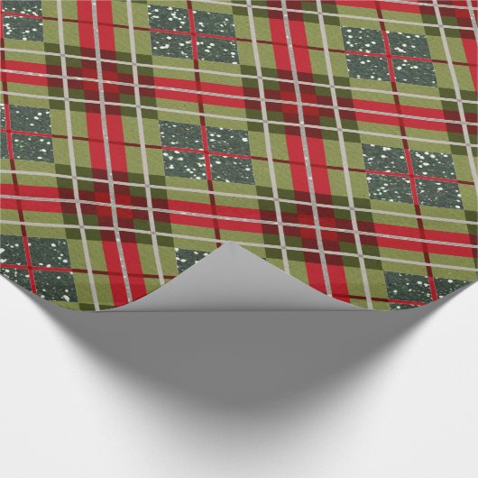 Pset Deer Antler Green Glitter Cadeaupapier (Hoek)